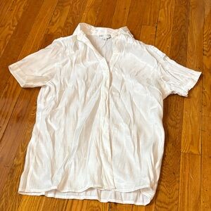 Iridescent White Short Sleeve Shirt
